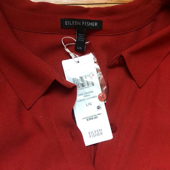 NWT 💯silk Eileen Fisher dress - Picture 2 of 7